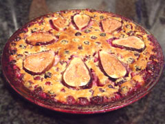 Blueberry Fig Sprouted Almond Clafouti, July 2006