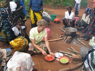 preparing food in Malawi,